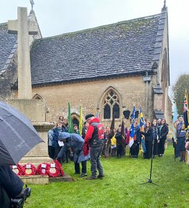 Laying the Tetbury WI Remembrance Wreath