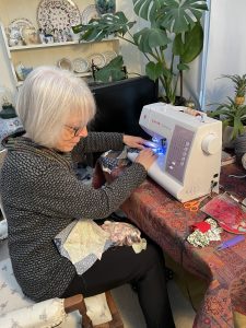 Ladies making crafts