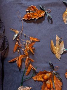 Copper work leaves