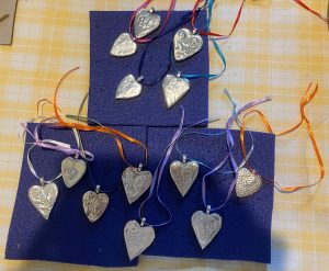 Pewter Heart Pendants