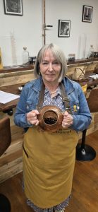 Lady making gin