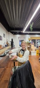 Lady making gin